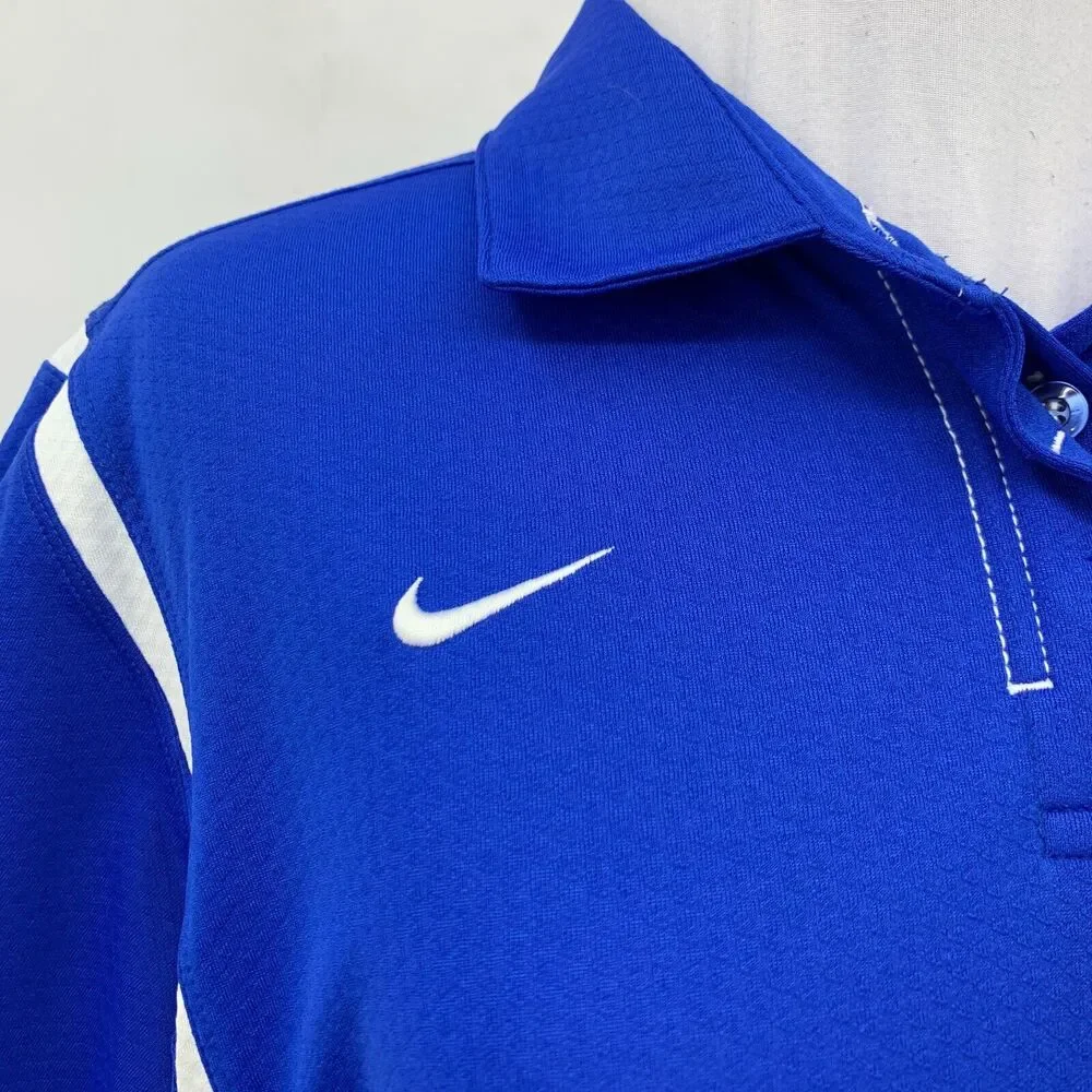 Nike Polo Shirt Womens M Medium Athletic Blue USA Archery Easton Foundations Top
